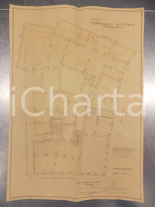 Mappa, planimetria storica 1930 MILANO Ing. DE DOMINICIS Edificatrice VITTORIA Progetto casa Via PASQUIROLO 1