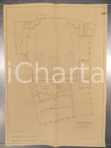 Mappa, planimetria storica 1925 MILANO Fausto DE DOMINICIS Edificatrice VITTORIA Galleria cinema SAN CARLO 1
