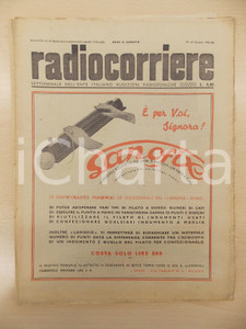 Giornale, rivista storica 1942 RADIOCORRIERE Carlo RAVASIO parla a Radio Famiglie PubblicitÃ  SANOFIX 1