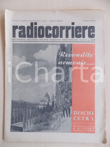 Giornale, rivista storica 1941 RADIOCORRIERE EIAR Difesa europea di ITALIA e GERMANIA Rivista ILLUSTRATA 1
