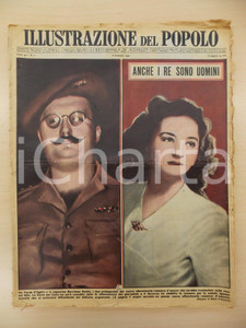 Giornale, rivista storica 1950 ILLUSTRAZIONE DEL POPOLO Re Faruk d EGITTO Narriman SADEK Rivista 1