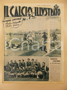 Giornale, rivista storica 1951 IL CALCIO ILLUSTRATO Trionfo azzurro a LISBONA Rivista anno XXI n. 15 1
