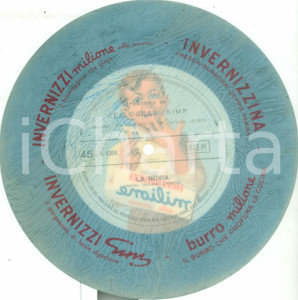 Oggetto da collezione cartaceo 1960 ca Tony DALLARA MOGOL La novia Vinile 45 giri Formaggino INVERNIZZI MILIONE 1