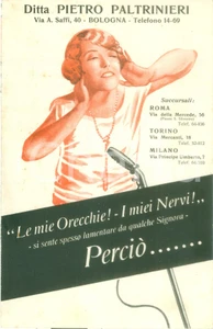 Materiale pubblicitario d’epoca 1940 ca BOLOGNA Ditta Pietro PALTRINIERI Aspiratore RecordMonopol ILLUSTRATO 1