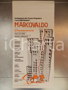 Materiale pubblicitario d’epoca 1980 ca TORINO Compagnia Teatro Popolare LA CONTRADA Marcovaldo Gualtiero RIZZI 1