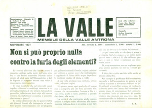 Giornale, rivista storica 1977 Mensile LA VALLE ANTRONA Alluvioni sconvolgono l OSSOLA Giornale 1