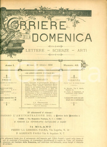 Giornale, rivista storica 1890 CORRIERE DELLA DOMENICA  Filippo MEDA Laura Clorinda ed Ermengarda Giornale 1