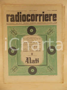 Giornale, rivista storica 1942 RADIOCORRIERE EIAR La conquista di TOBRUK Radiofono dischi ALATI Giornale 1
