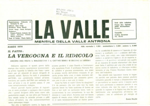 Giornale, rivista storica 1979 Mensile LA VALLE ANTRONA Furto del ciborio di Giulio GUALIO Giornale 1