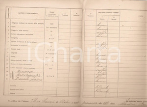 Oggetto da collezione cartaceo 1927 BIELLA Scuola privata Istituto LOSANA Pagella scolastica di Flora SCANZIO 1