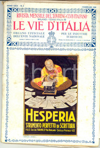 Giornale, rivista storica 1923 LE VIE D ITALIA TCI Per uno sgravio fiscale della benzina nÂ°2 DANNEGGIATA 1