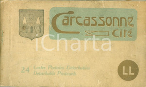 Cartolina originale da collezione 1920 ca CARCASSONNE F 24 cartoline estraibili Cartes détachables 1