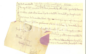 Autografo originale 1944 WW2 TORINO La mia casa ballava la tarantella Autografo Pietro RIGOLA 1