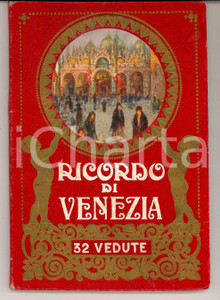 Materiale pubblicitario d’epoca 1930 ca VENEZIA Album ricordo illustrato con 32 vedute TURISMO VINTAGE 1