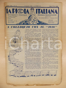 Giornale, rivista storica 1940 LA PICCOLA ITALIANA 10 anni di matrimonio dei Principi di Piemonte Rivista 1