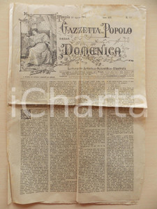 Giornale, rivista storica 1901 GAZZETTA DEL POPOLO DELLA DOMENICA Vecchie fiere alessandrine Giornale 1