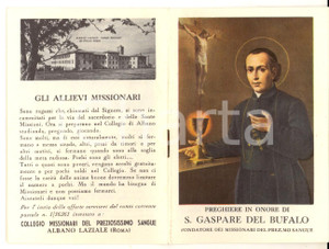 Libro, pubblicazione d epoca 1963 ALBANO LAZIALE RM Preghiere in onore di SAN GASPARE DEL BUFALO Libretto 1