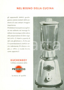 Materiale pubblicitario d’epoca 1960 ca STUTTGART Volantino frullatore PROGRESS KUCHENBOY PubblicitÃ  ILLUSTRATA 1
