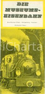 Materiale pubblicitario d’epoca 1970 DIE MUSEUMSEISENBAHN Linea ferroviaria da BRUCHHAUSEN ad ASENDORF 1