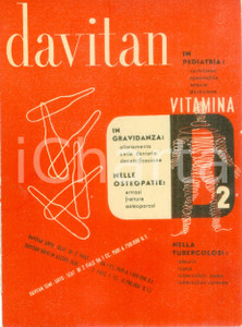 Materiale pubblicitario d’epoca 1950 MILANO Laboratori Biochimici FISM Farmaco DAVITAN per Vitamina D Opuscolo 1