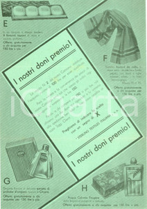 Materiale pubblicitario d’epoca 1940 ca MILANO Doni premio STERLING TEXTILES ITALIANA Volantino ILLUSTRATO 1