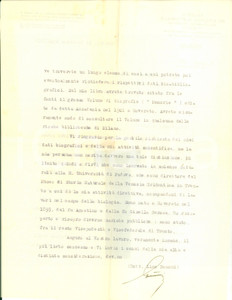 Autografo originale 1943 TRENTO Lino BONOMI Direttore Museo Storia Naturale invia notizie AUTOGRAFO 1