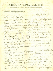 Autografo originale 1940 FIRENZE Giorgio CARTEI difende Piero BARGELLINI contro Curzio MALAPARTE 1