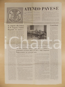 Giornale, rivista storica 1955 PAVIA ATENEO PAVESE Vincenzo RIGANTI e i giovani cattolici all Università 1 1