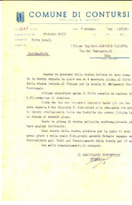 Documento originale, autentico 1940 CONTURSI SA Lettera a Gabriele VALLETTA per fitto locali a uso scolastico 1