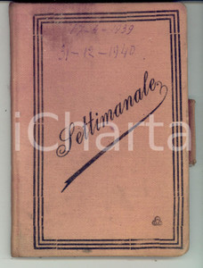 Documento originale, autentico 1939 GAGGIANO Ditta Giovanni LANDRIANI Settimanale paghe operai lavori idraulici 1