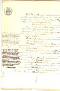 Documento originale, autentico 1855  ECHENON F Claude GANEECHENOT si aggiudica terre all asta Manoscritto 1