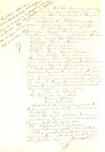 Documento originale, autentico 1855 ECHENON F Bail Ã  ferme d immeubles indivis famille CHENOT Manuscrit 1