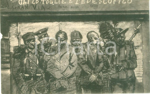 Cartolina originale da collezione 1918 FIRENZE WW1 Pittore PICCIOLI Chi toglie Ã¨ tedescofilo Birreria PASZKOVVSKI 1