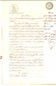 Documento originale, autentico 1871 SAN GIOVANNI IN CROCE CR Ambrogio BONATI vende casa a Pietro TANA 1