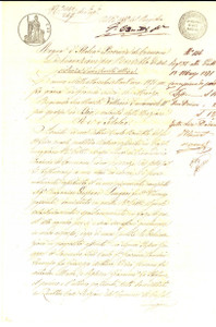 Documento originale, autentico 1871 QUATTRO CASE CR Concessione di servitÃ¹ di passaggio sul campo MOTTAJOLA 1