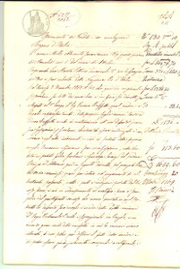Documento originale, autentico 1869 VIADANA MN Venerio BUFFETTI vende terre delle figlie minorenni 62 pp. 1