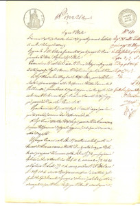 Documento originale, autentico 1871 VICOMOSCANO CR Margherita ALESSANDRIA vende campo STORTI a Matteo TURCI 1