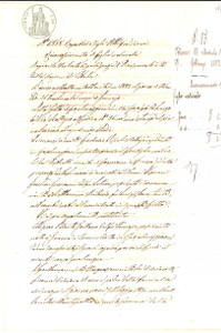 Documento originale, autentico 1882 CASALMAGGIORE CR Gaetano PODESTÃ€ riconosce la figlia naturale Saturna 1