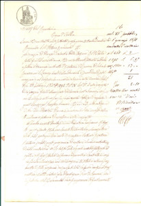 Documento originale, autentico 1870 SOLAROLO RAINERIO CR Contratto di esattoria a favore di Antonio CERATI 1