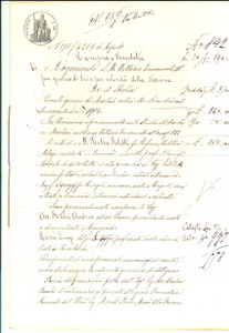 Documento originale, autentico 1902 GRONTARDO CR Paolo MACE  ALA PONZONE vende campo a Luigi RIZZI 1