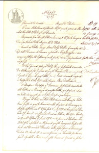 Documento originale, autentico 1870 VICINANZA CR Fabrizio FINARDI vende campo SABBIONI a Giuseppe BOMPANI 1