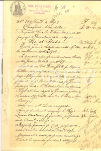 Documento originale, autentico 1908 BINANUOVA CR Francesco MAJOCCHI vende campo SALENTI ad Antonio ZANI 1