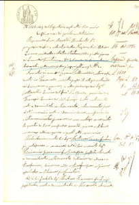 Documento originale, autentico 1883 VESCOVATO CR Cessione quota ereditaria Teresa VERTUA PINCIANI al fratello 1