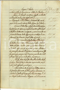Documento originale, autentico 1862 CREMONA Giuseppe VIOLA vende a Giove BELLINI una casa con bottega 1