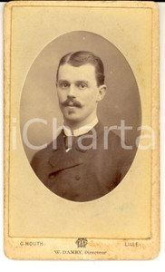 Fotografia d epoca originale 1890 ca LILLE F Ritratto di un giovane uomo Fotografia C. MOUTH CDV 1