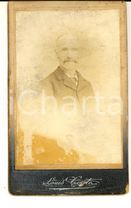 Fotografia d epoca originale 1900 ca VALSLESBAINS F Ritratto di anziano Foto Louis COSTE CDV DANNEGGIATA 1