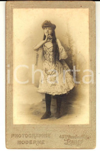 Fotografia d epoca originale 1907 PARIS Ritratto di Noemie LECOMTE in costume scenico Foto VINTAGE CDV 1