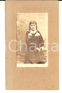 Fotografia d epoca originale 1920 ca PARIS Ritratto di Laurette LECOMTE a dodici anni Fotografia VINTAGE CDV 1