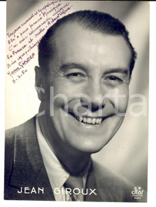 Autografo originale 1950 PARIS Jean GIROUX Fotografia seriale STAR con AUTOGRAFO 1