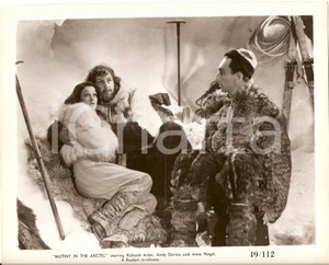 Fotografia d epoca originale 1941 MUTINY IN THE ARCTIC Andy DEVINE Anne NAGEL Shelter in snow Foto di scena 1